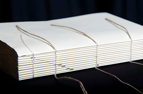 bookbinding with flax cord