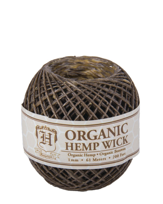 Organic Hemp Wicks Dipped in Organic Beeswax Best Quality 