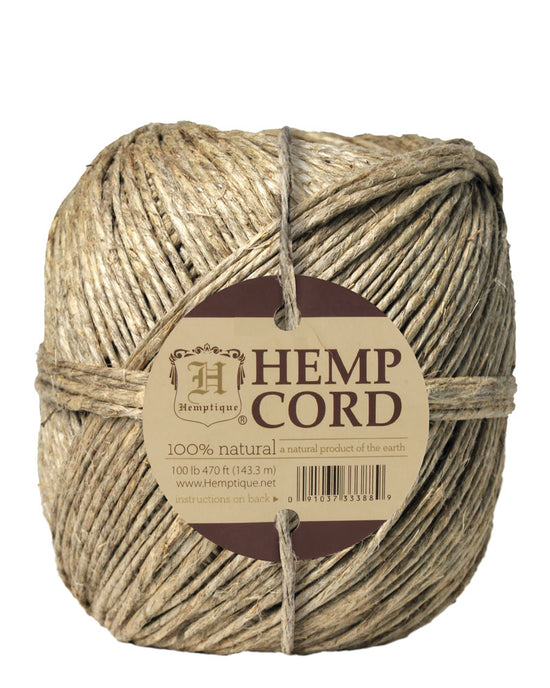 Crafter's Closet Natural Hemp Craft Cord, 4 Rolls of 21' (84 Feet