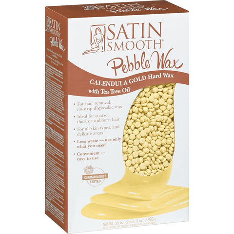 Calendula Gold® Pebble Wax with Tea Tree Oil - Hard Wax Beads / 35 oz. - 2 lbs. 3 oz. - 990 grams by Satin Smooth
