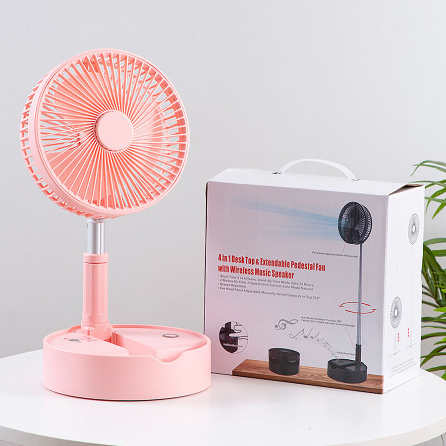 Portable Bluetooth Foldable & Extendable Table & Floor Standing fan