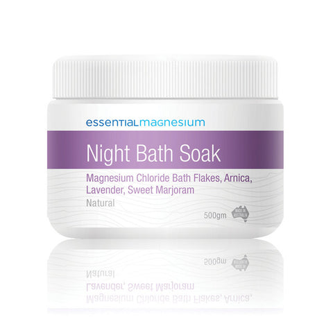 Magnesium Chloride Night Bath Soak Flakes 500g - Essential Magnesium