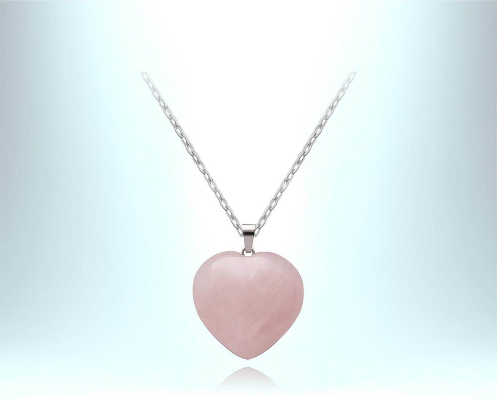 Rose Quartz Heart Necklace - the stone of unconditional LOVE - Gift Id ...