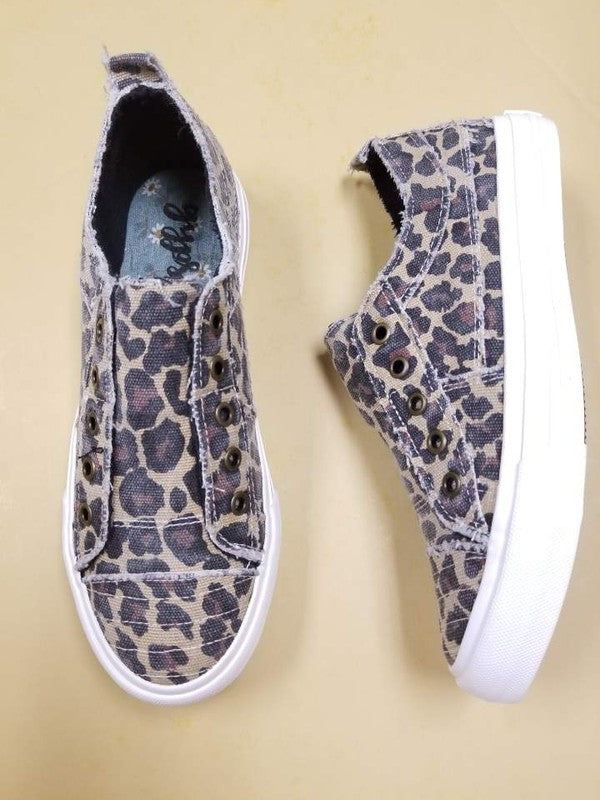 leopard sneakers slip on