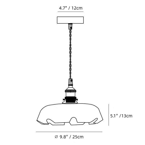 Größe der französischen Blumen-Pendelleuchte