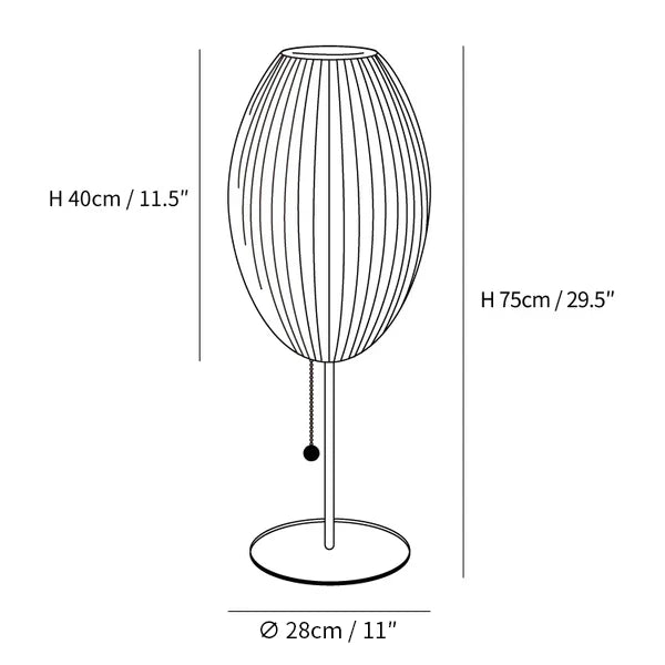 Nelson Table Lamp Size