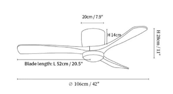 Nordic Wooden Ceiling Fan Ligh - Yiarolight