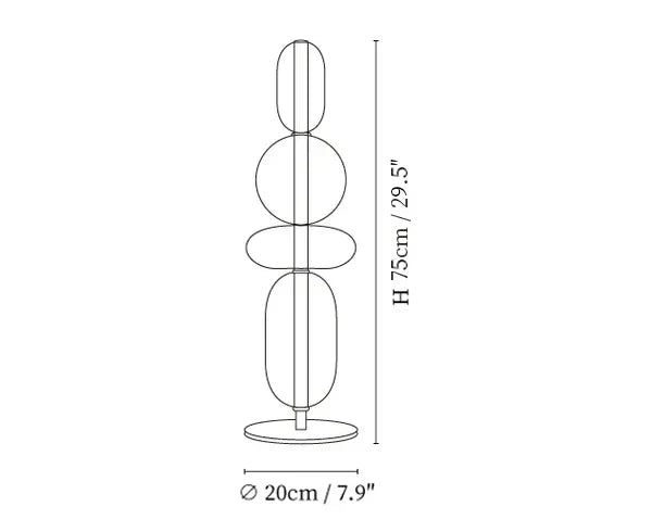 Pebbles Table lamp Size