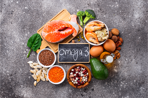 Healthy food rich in omega 3's