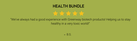 five star review for greenway biotech health bundle