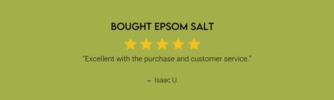 five star review for greenway biotech Epsom Salt for baths