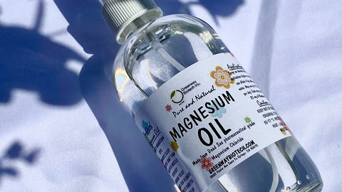 Glass bottle of greenway biotech magnesium oil spray