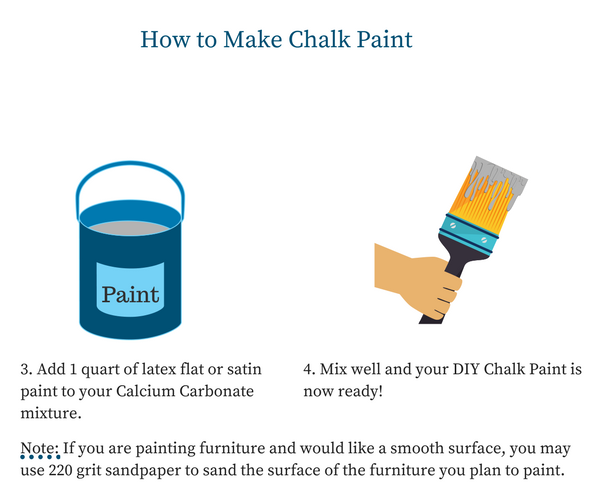 how to make chalk paint with calcium carbonate powder