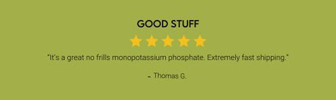 Five star review greenway biotech monopotassium phosphate fertilizer