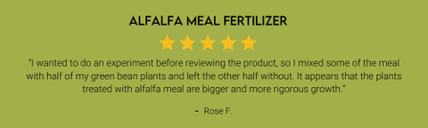 five star review for greenway biotech alfalfa meal fertilizer