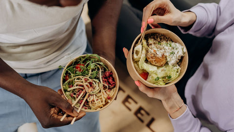 healthy bowls of food