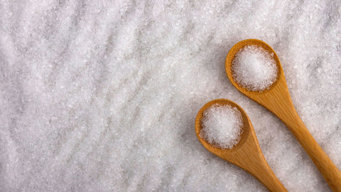 magnesium chloride powder on wooden spoons