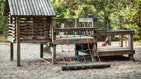 Pea gravel for playground