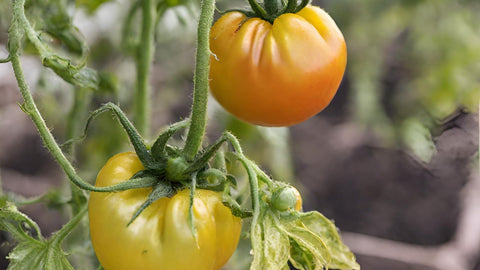 yellowing tomato plant