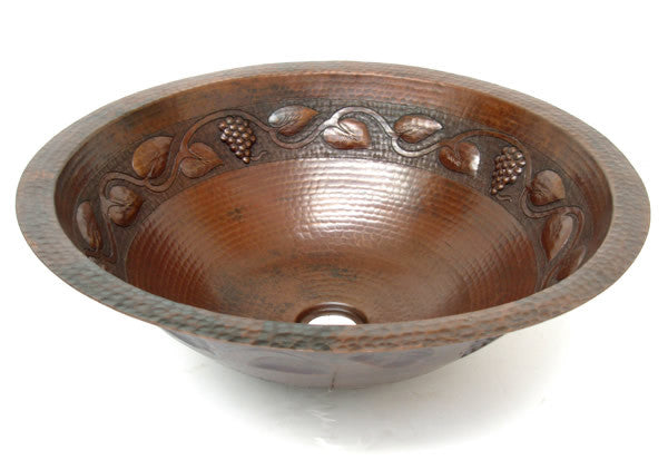Round Bar Sinks Mexican Copper