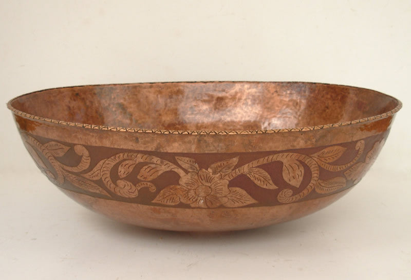 rectangle copper bathroom sink