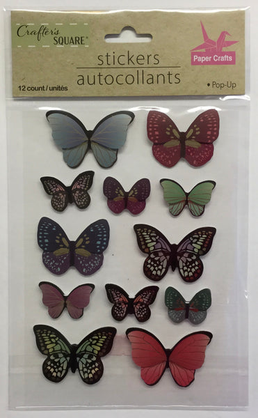 Crafter’s Square FOIL BUTTERFLY Paper Craft Stickers – Scrapbooksrus