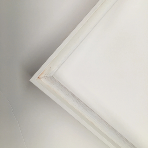 victorian ash white satin float frame option