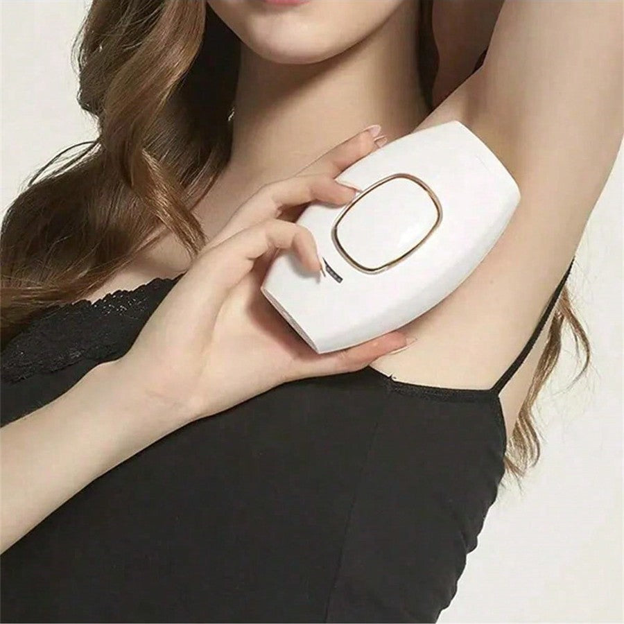 Close-up of laser flash port on hair removal tool