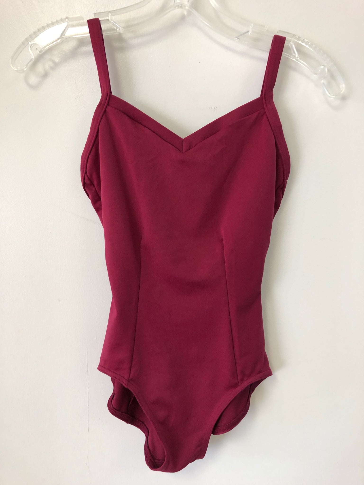 burgundy leotard