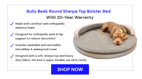 Round Sherpa Top Bolster Bed