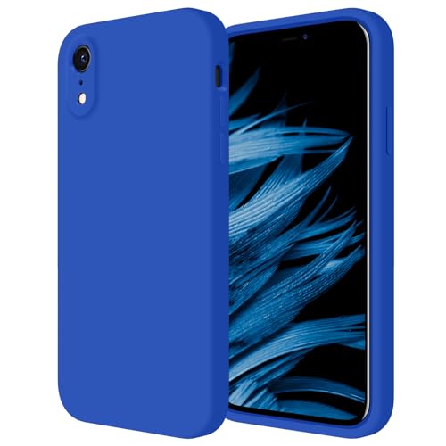FireNova iPhone XR Case, Silicone Upgraded [Square Edges] & [Camera  Protecion] Phone Case with Soft Anti-Scratch Microfiber Lining, 6.1 inch,  Black