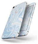 Marbleized Swirling Soft Blue v91 - Skin-kit for the iPhone 8 or 8 Plus