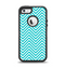 The Trendy Blue & White Sharp Chevron Pattern Apple iPhone 5-5s Otterbox Defender Case Skin Set