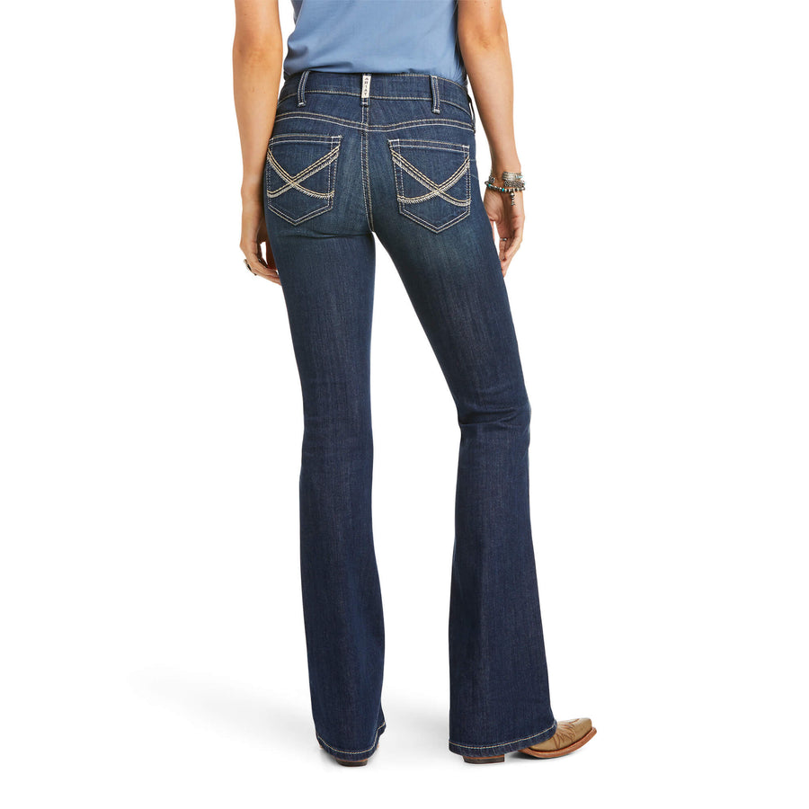 10036094 Ariat Ladies REAL Perfect Rise Mid Rise Bootcut Jean Corey Pacific