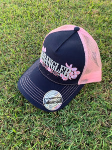 X1S2929CAP Wrangler Ladies Heather Cap Navy/Light Pink – LittleBit Country