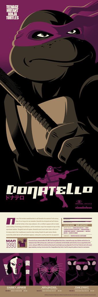 Teenage Mutant Ninja Turtles Donatello Infographic Poster By Tom Whale Info Rama 1342