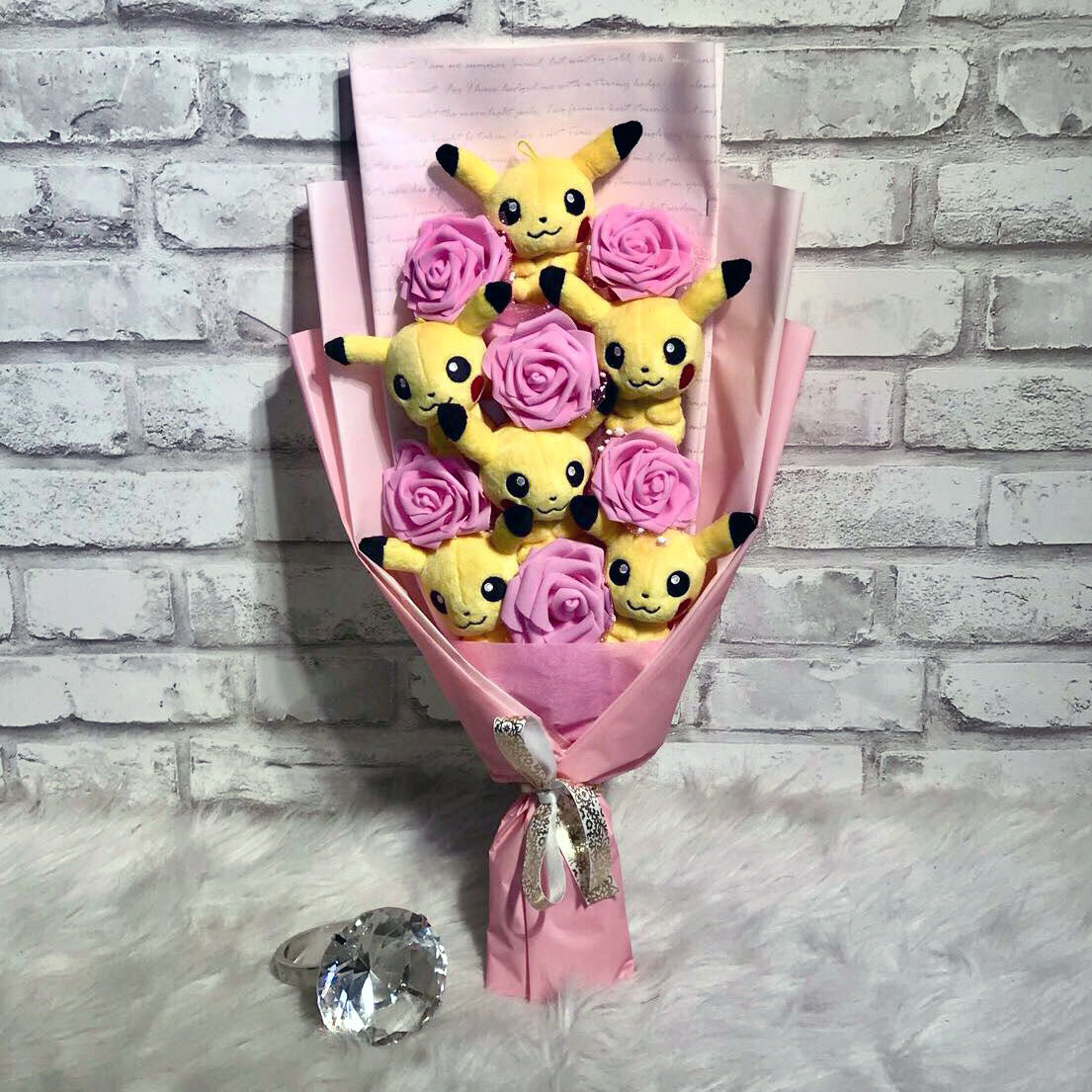 Pikachu Sided Bouquet (PKS01C) | PLUSH LOVERS