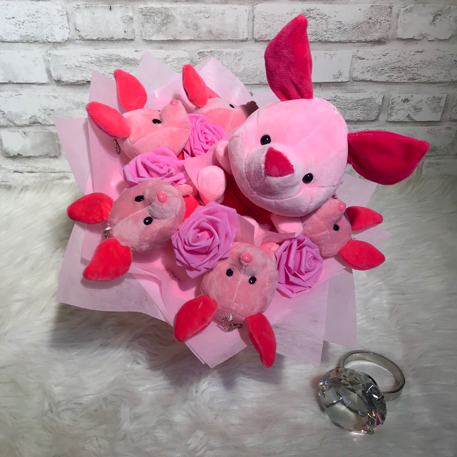 flower bouquet stuffed toys