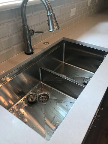 Create Good Sinks 34" double bowl ledge sink