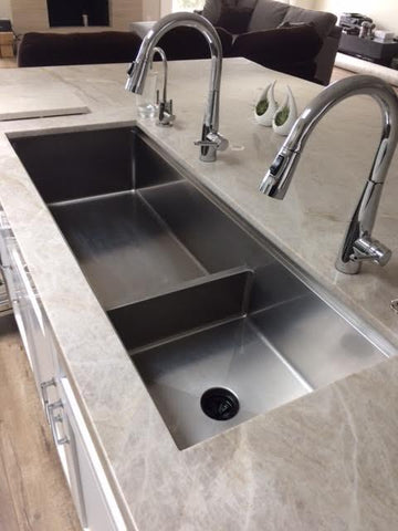 Create Good Sinks 63" double bowl ledge sink