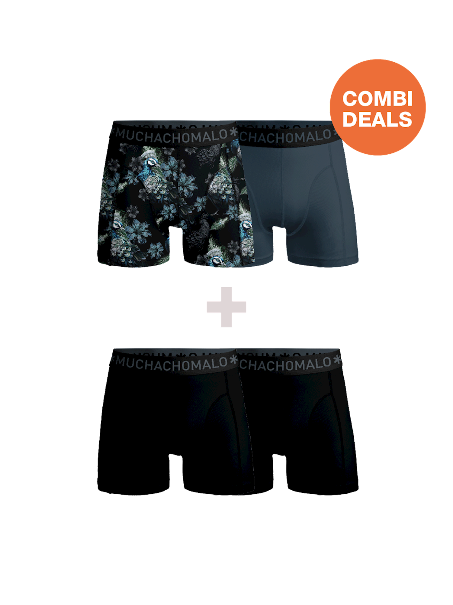 Heren 2+2-pack Boxershorts Print