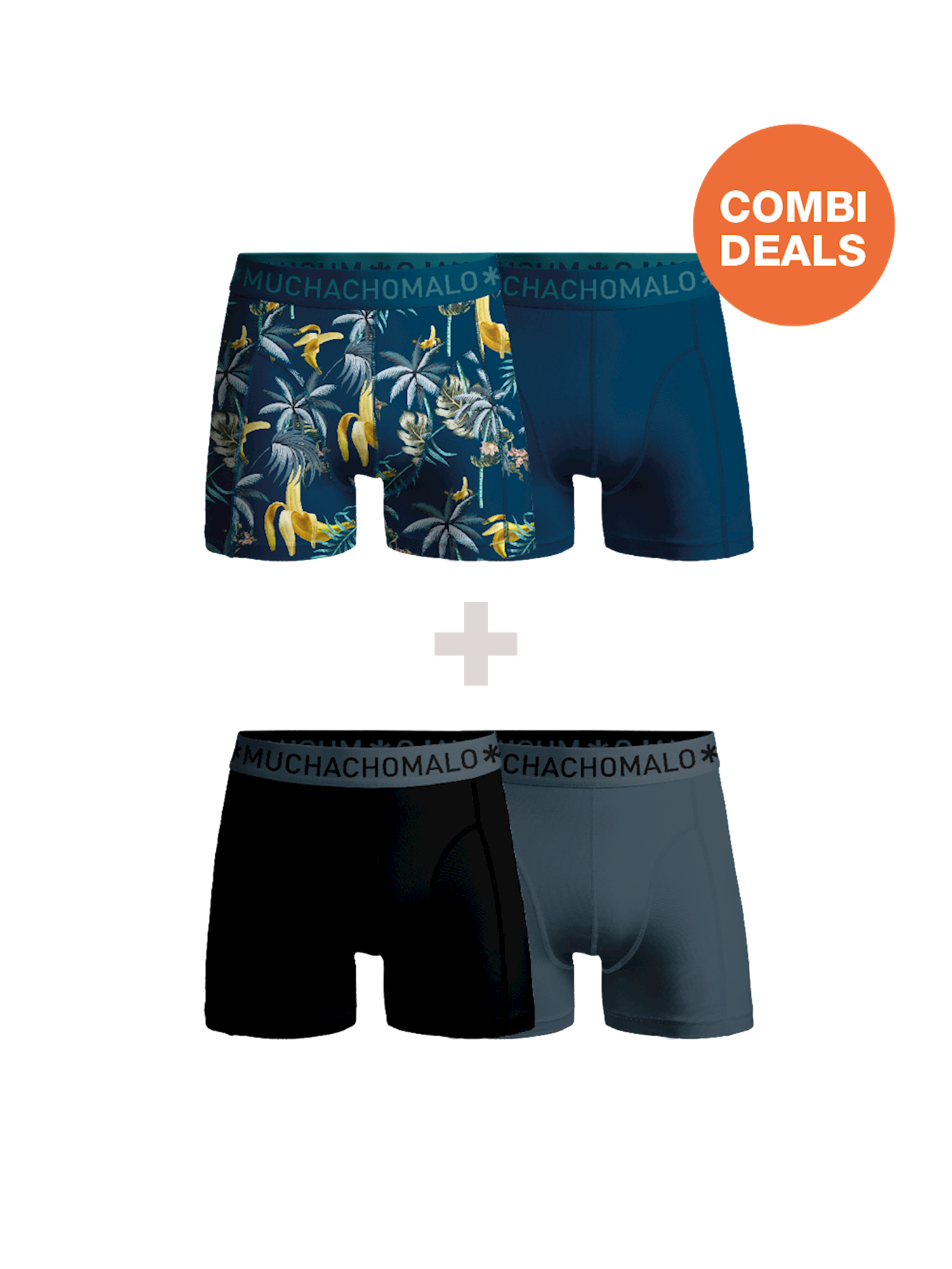 Heren 2+2-pack Boxershorts Print