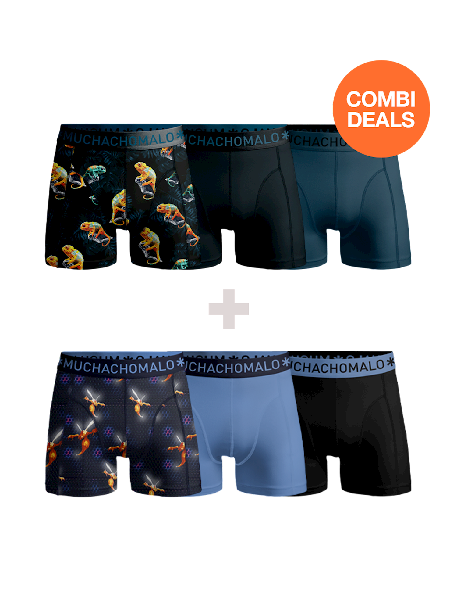 Heren 3+3-pack Boxershorts Print