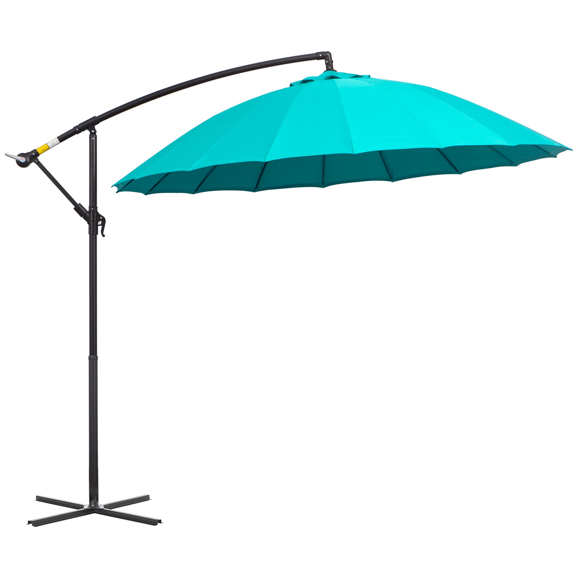 Outsunny 3m Cantilever Shanghai Parasol W/ Crank & Cross Base - Image 12