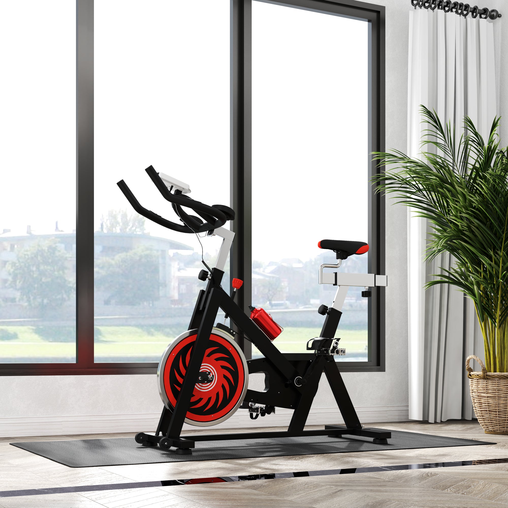 HOMCOM Thick Non-slip Equipment Mat For Gym & Fitness Equipment - Image 7