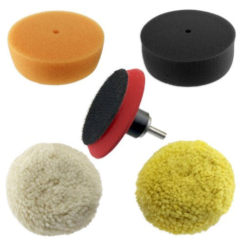 3/4/5'' Car Foam Buffing Pads Car Polishing Pad Kit Car Polisher