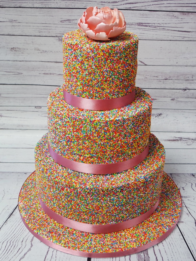Crafty Cakes | Exeter | UK - 100s &amp; 1000s Wedding Cake with Sugar Peony