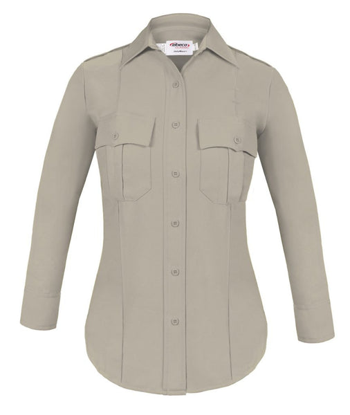 Elbeco Women's DutyMaxx Long Sleeve SilverTan Shirt - ELB-9582LC ...