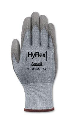 Ansell Size 6 HyFlex Light Duty Cut Resistant Gray Polyurethane Palm Coated Work Glove With Gray DSM Dyneema And Lycra Liner And Knit Wrist