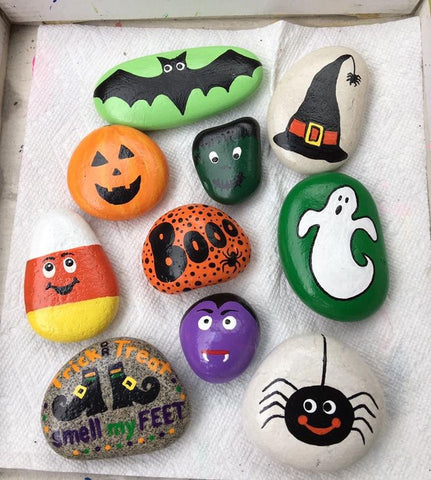 halloween painted rocks